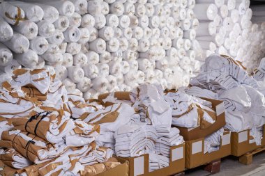 moda tekstil fabrikası ambar kasa ve kapalı sanayi rulo