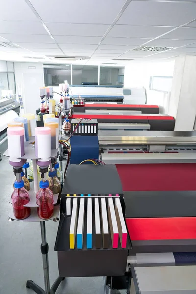 Printing Industry Transfer Paper Printer Factory Textile Purposes Fashion — Stock Photo, Image