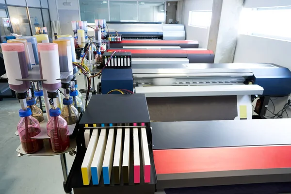 Printing Industry Transfer Paper Printer Factory Textile Purposes Fashion — Stock Photo, Image