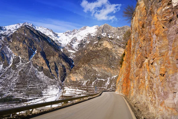 Carretera Benasque Pirineos Huesca España — Foto de Stock