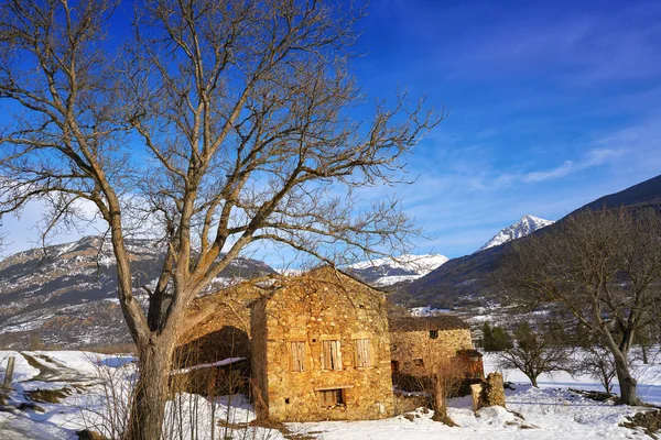 Benasque Steinhaus Benas Huesca Pyrenäen Von Spanien — Stockfoto