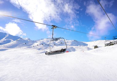 Cerler gökyüzü alanında Pyrenees Huesca, İspanya