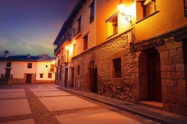 Rubielos de Mora village in Teruel Spain located on Gudar Javalambre Sierra clipart