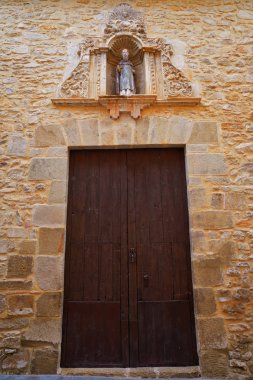 Mora de Rubielos köyü Gudar Javalambre Sierra üzerinde bulunan Teruel İspanya