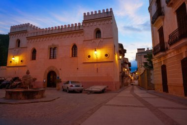 Mora de Rubielos köyü Gudar Javalambre Sierra üzerinde bulunan Teruel İspanya