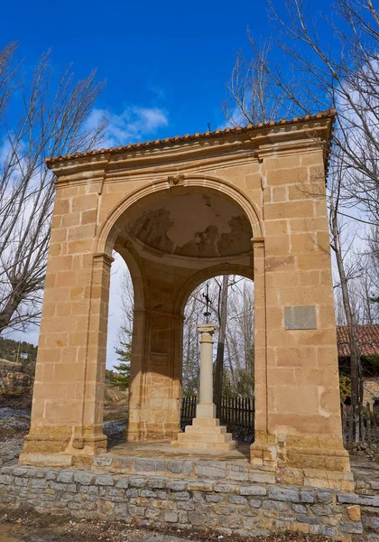 Humilladero Anıt Alcala Selva Köyü Teruel Spanya — Stok fotoğraf