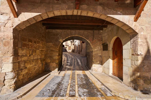 Mora Rubielos Arch Teruel Spanien Ligger Gúdar Sierra — Stockfoto