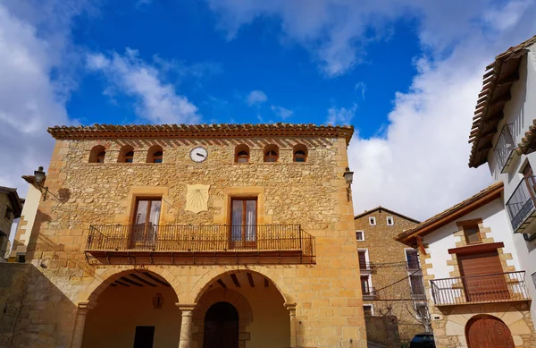 Pueblo Nogueruelas Teruel España Gudar Javalambre Sierra — Foto de Stock