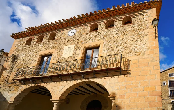 Pueblo Nogueruelas Teruel España Gudar Javalambre Sierra — Foto de Stock