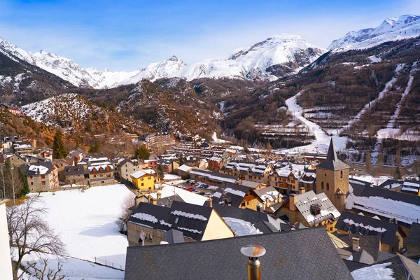 Panticosa Skyline Van Sneeuw Pyreneeën Van Huesca Spanje — Stockfoto