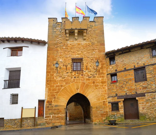 Puerta Del Portal Rubielos Mora San Antonio Teruel España Ubicada — Foto de Stock
