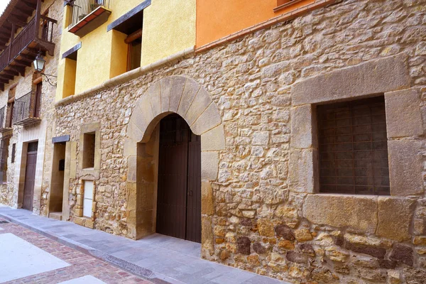 Aldeia Rubielos Mora Teruel Espanha Localizada Gudar Javalambre Sierra — Fotografia de Stock