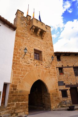 Mora de Rubielos San Antonio Portal kapı Gudar Javalambre Sierra bulunan Teruel İspanya