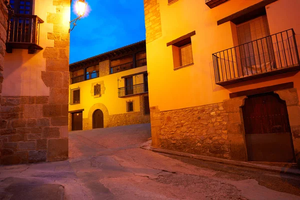 Aldeia Rubielos Mora Teruel Espanha Localizada Gudar Javalambre Sierra — Fotografia de Stock