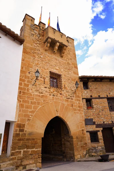 Porta Portal Rubielos Mora San Antonio Teruel Espanha Localizada Gudar — Fotografia de Stock