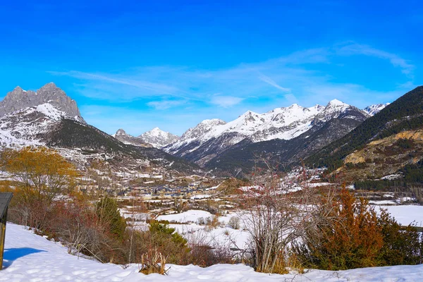 Sallent Gállego Snow Village Huesca Pyrenéerna Spanien — Stockfoto