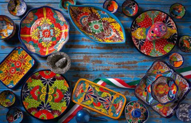 Meksika seramik Talavera stil Puebla Meksika