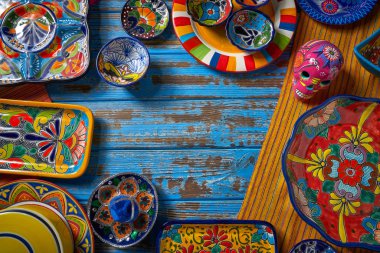 Meksika seramik Talavera stil Puebla Meksika