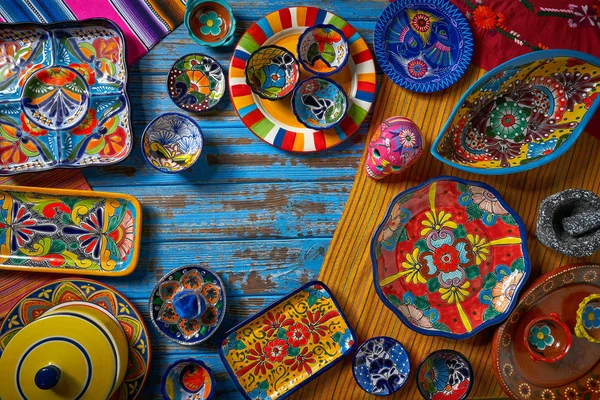 Mexican Pottery Talavera Style Puebla Mexico — Stock Photo, Image