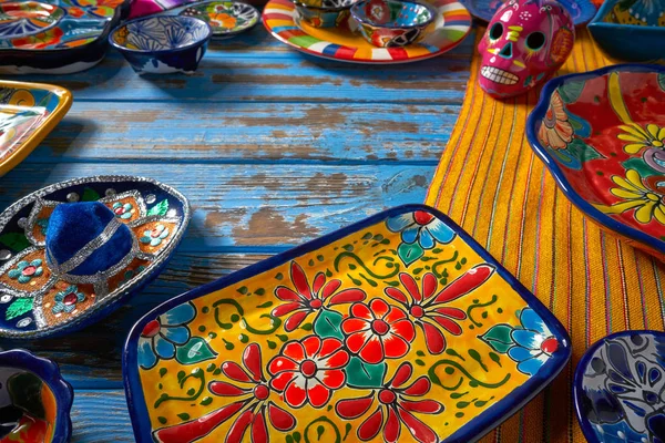 Mexikanska Keramik Talavera Stilen Puebla Mexiko — Stockfoto