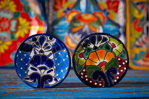 Mexican Pottery Talavera Style Puebla Mexico — Stock Photo, Image