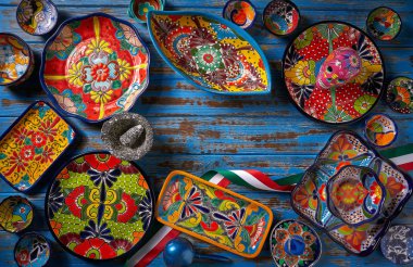 Meksika seramik Talavera stil Puebla Meksika