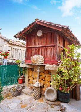 Horreo Combarro Galiçyaca köyü Pontevedra Galicia İspanya içinde