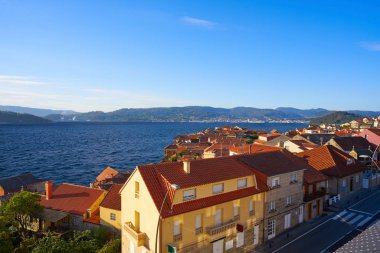 Combarro Galiçyaca köyü Vigo Galicia İspanya Ria de Pontevedra ile hava