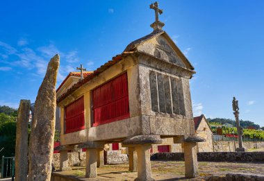 Horreo Combarro Galiçyaca köyü Pontevedra Galicia İspanya içinde