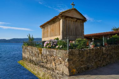 Horreo Combarro Galiçyaca köyü Pontevedra Galicia İspanya içinde