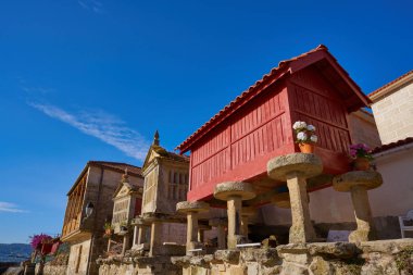 Horreo Combarro Galiçyaca köyü Pontevedra Galicia İspanya içinde