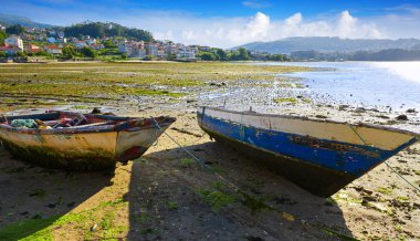 Combarro Balık tutma tekne malzemeleri Ria de Pontevedra Galicia İspanya