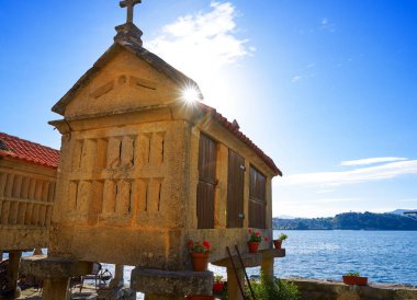 Horreo Combarro Galiçyaca köyü Pontevedra Galicia İspanya içinde