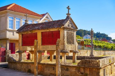 Horreo Combarro Galiçyaca köyü Pontevedra Galicia İspanya içinde