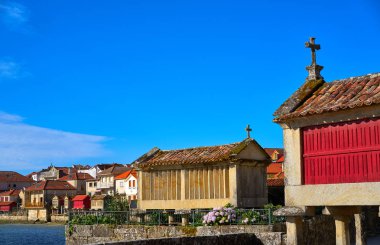 Horreo Combarro Galiçyaca köyü Pontevedra Galicia İspanya içinde