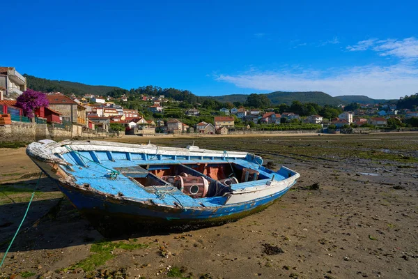 Combarro Fischerboot Ria Pontevedra Galicien Spanien — Stockfoto