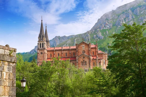 Eglise Basilique Sanctuaire Catholique Covadonga Dans Les Asturies Cangas Onis — Photo