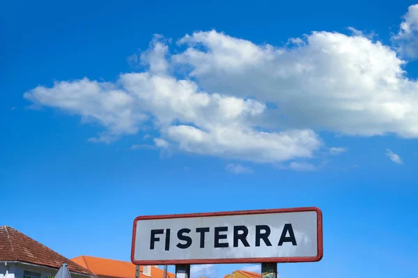 Fisterra Finisterre Weg Teken Einde Van Camino Santiago Manier Van — Stockfoto