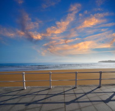 Gijon playa San Lorenzo beach Asturias İspanya