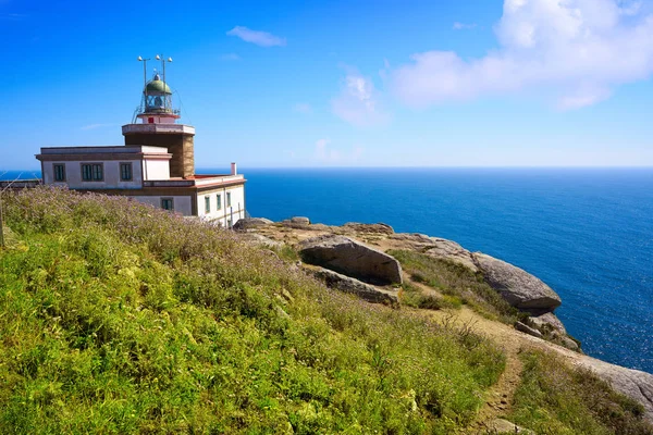 Φάρος Finisterre Fisterra Στο Τέλος Της Διαδρομής Του Αγίου Ιακώβου — Φωτογραφία Αρχείου