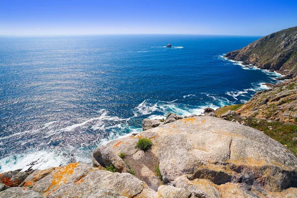 Vista Aérea Del Final Finisterre Del Camino Santiago Galicia España —  Fotos de Stock