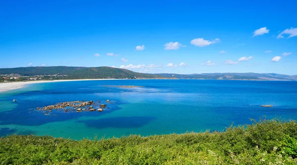 Vista Aérea Praia Finisterre Langosteira Galiza Espanha — Fotografia de Stock