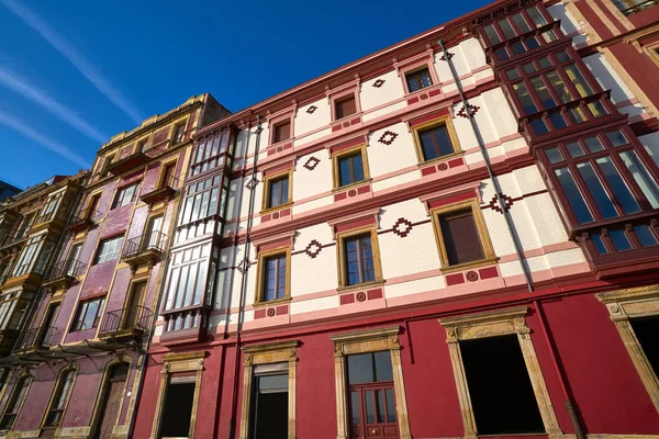 Gijon Stadtfassaden Asturien Spanien — Stockfoto