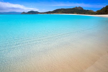 Praia de Rodas beach Islas CIES Island Vigo, İspanya