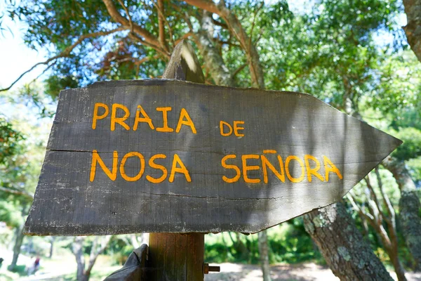 Nostra Senora Pláž Ostrovy Islas Cies Vigo Španělsku — Stock fotografie