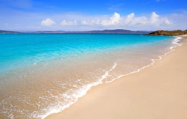 Пляж Прайя Родас Острове Виго Испании — стоковое фото