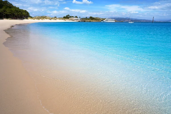 Praia Rodas Islas Ilha Cies Vigo Espanha — Fotografia de Stock