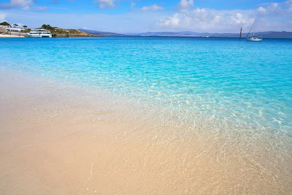 Playa Praia Rodas Islas Cies Isla Vigo España —  Fotos de Stock