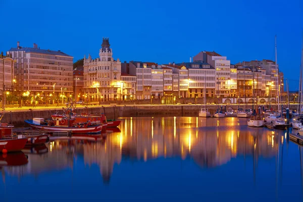 Coruna Zachód Portu Marina Galicja Hiszpania — Zdjęcie stockowe