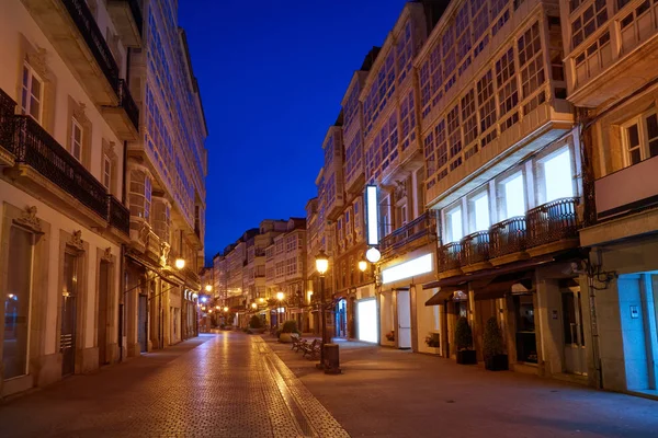 Façades Coruna Coucher Soleil Près Port Galice Espagne — Photo